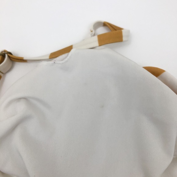 Aeropostale Orange Striped Tie Front Bikini Top - Picture 6 of 8